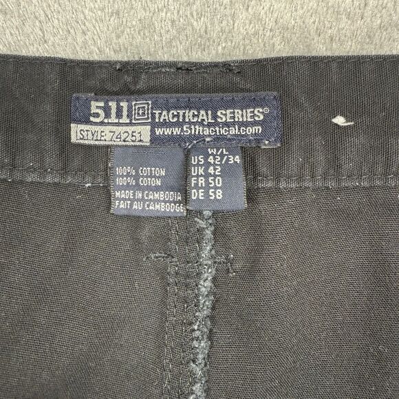 5.11 Tactical Taclite Pro Cargo Pants Men’s 42x34 Black Ripstop Duty Combat - Picture 5 of 12
